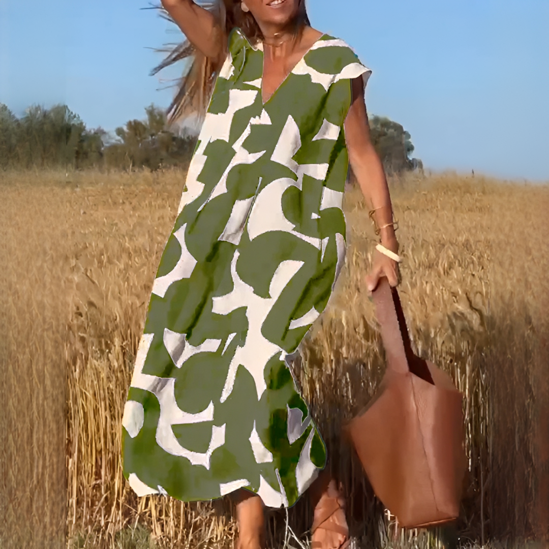 Vicky - Schickes Kleid mit V-Ausschnitt und legerer Passform