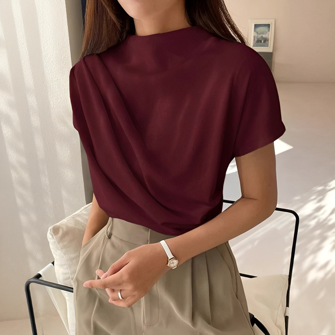 Janica - Leichte Bluse mit kurzen Ärmeln
