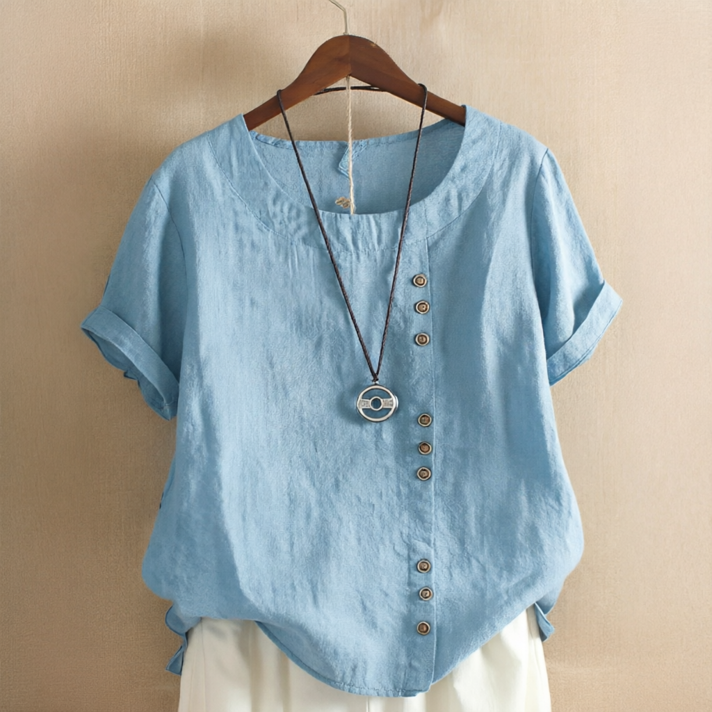 Noelle - Schicke, locker sitzende Bluse mit Knöpfen