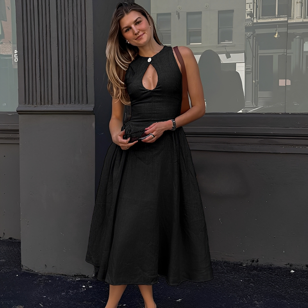 Chelou - Faltiges Maxikleid