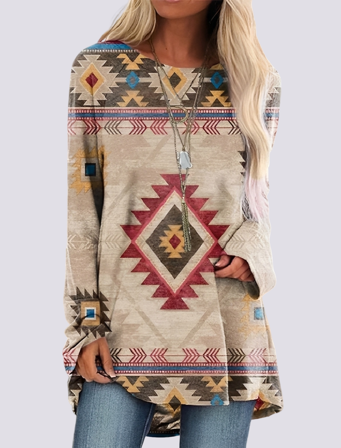 Monica - Modisches Ethno-Hemdkleid