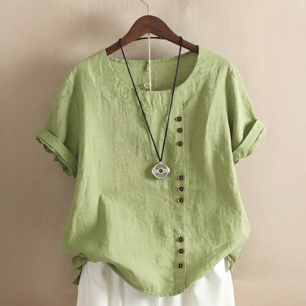 Noelle - Schicke, locker sitzende Bluse mit Knöpfen