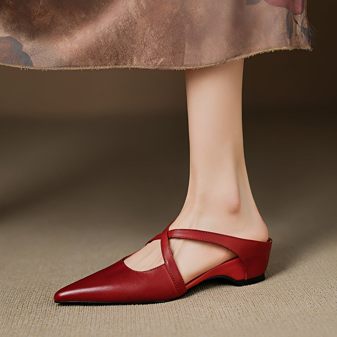Riley - Moderne Flache Mules im Used-Look