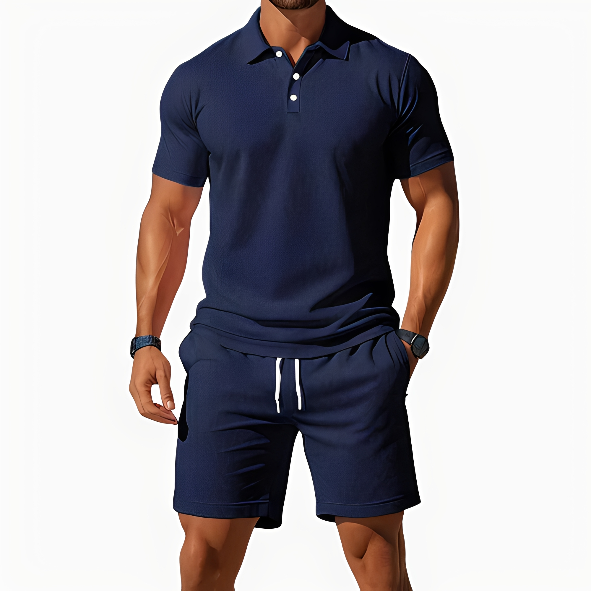Aldrin - Modernes Polo- und Short-Set für Herren