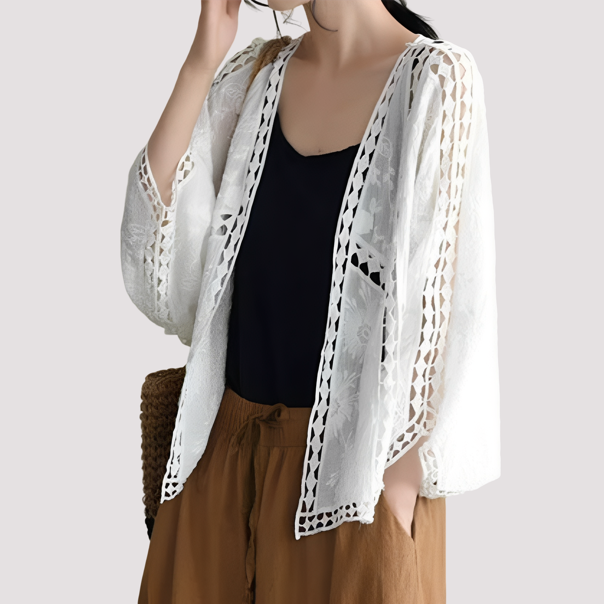 Connie - Modischer Damen Cardigan mit Cut-Out Design