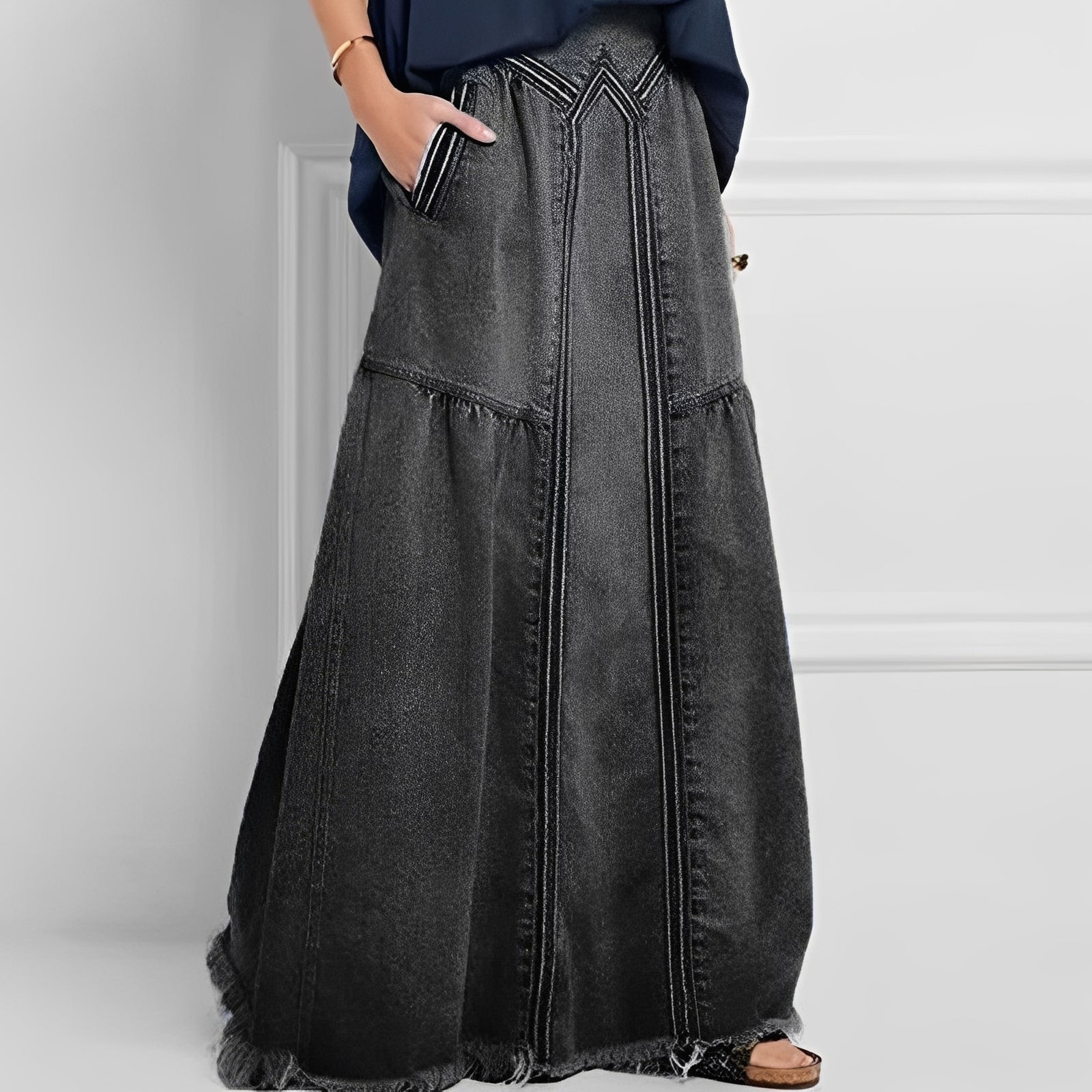 Nella - Stylischer Jeansrock mit Tasche für Damen