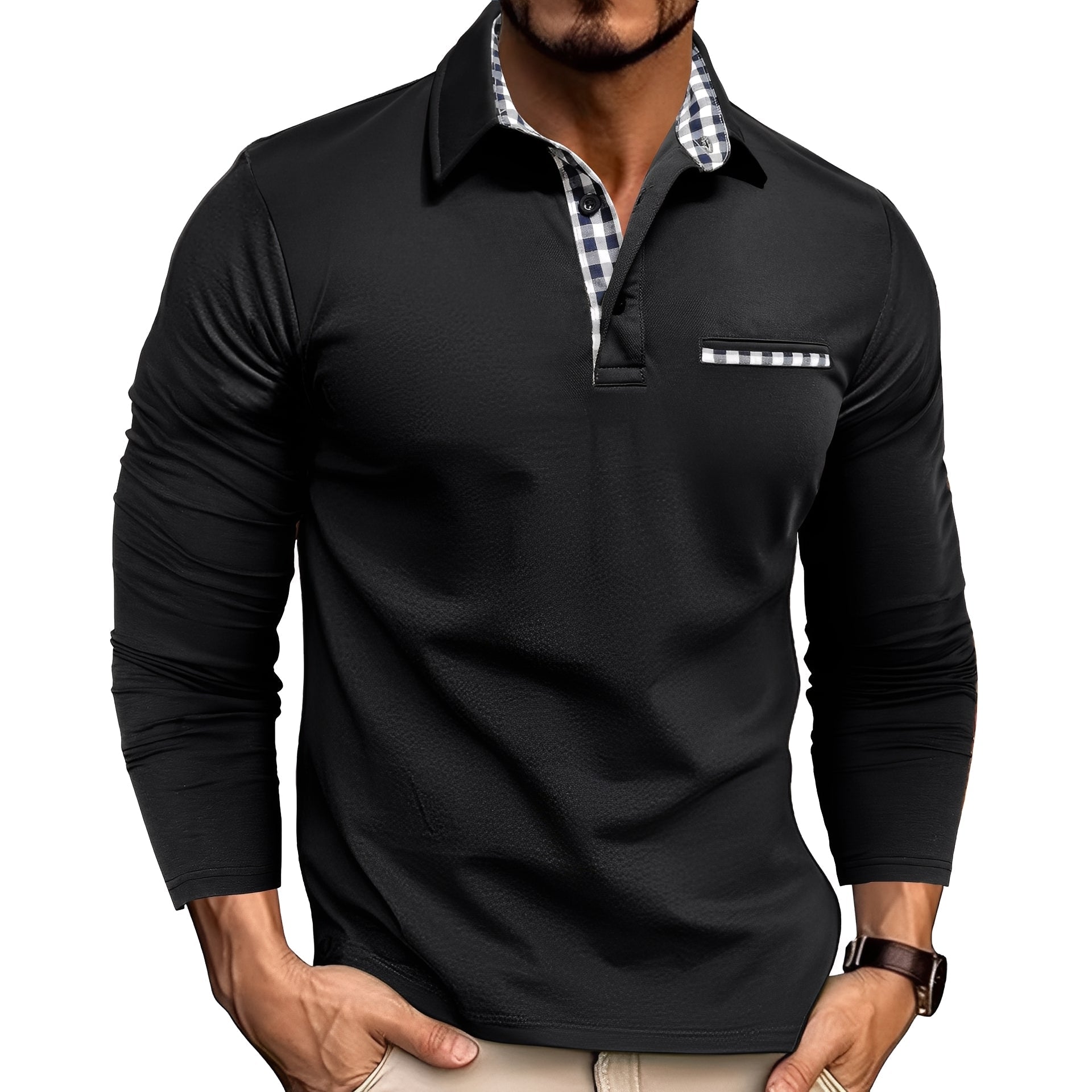 Rupert - Angenehmes Langarm-Poloshirt