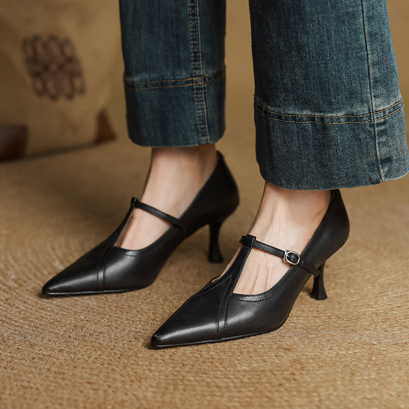 Ellis - Elegante Stiletto-Absätze mit T-Riemen