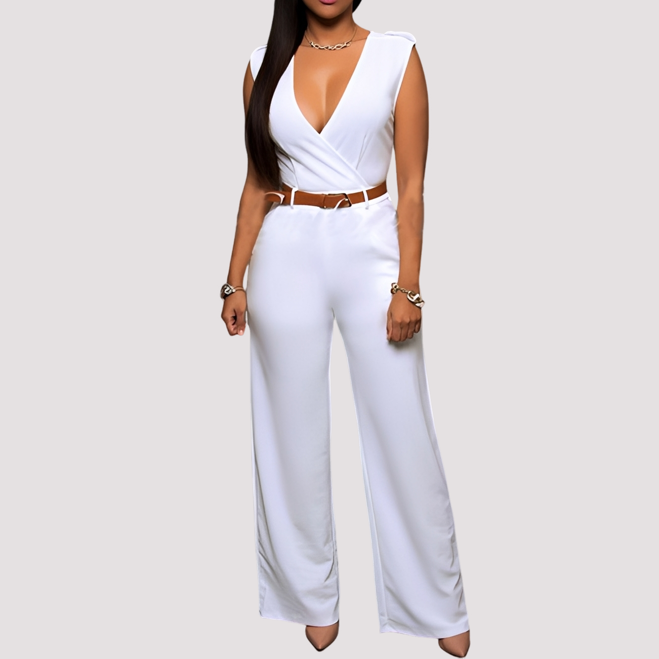 Esther - Eleganter Damen-Jumpsuit mit Gürtel