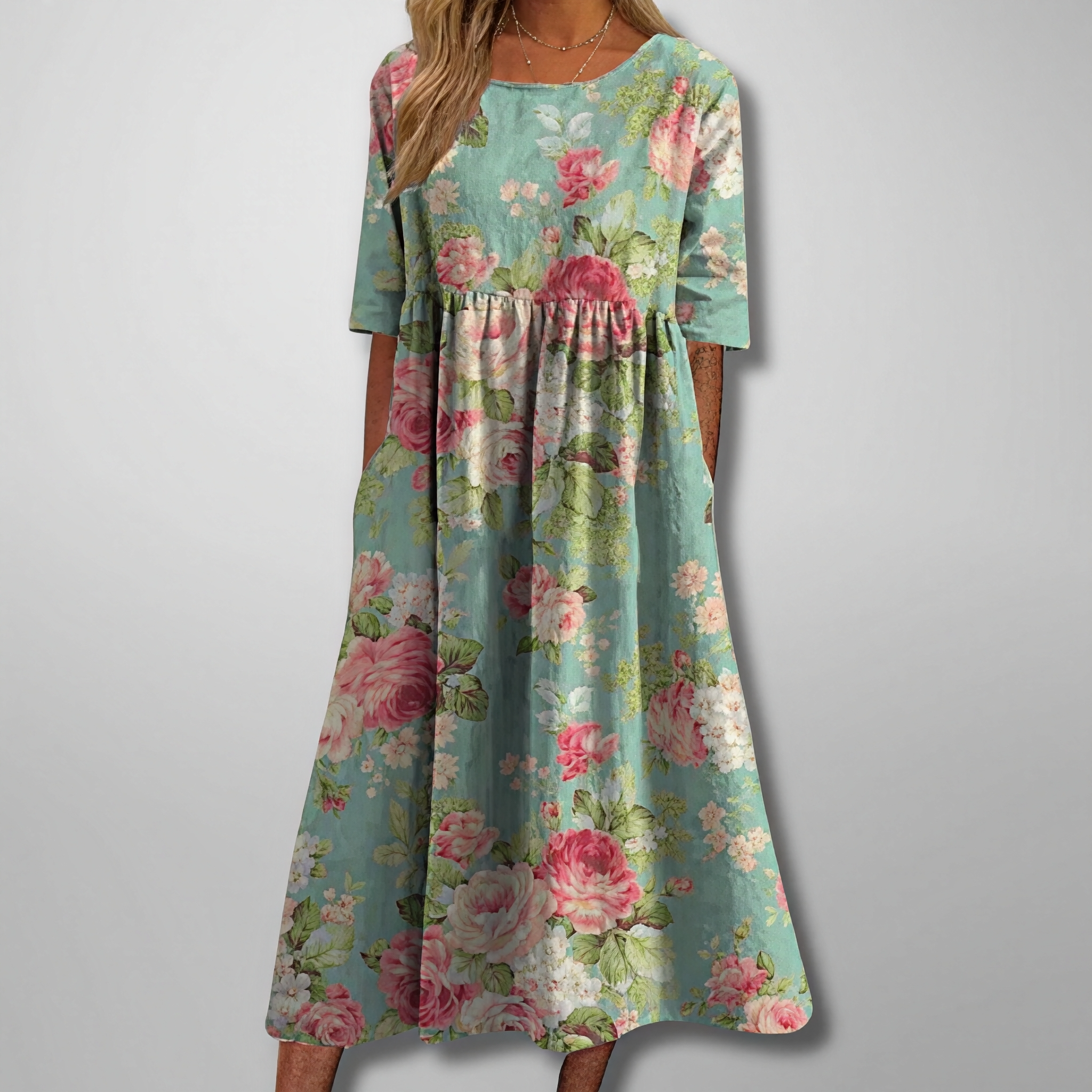 Gail – Florales Damen Maxikleid
