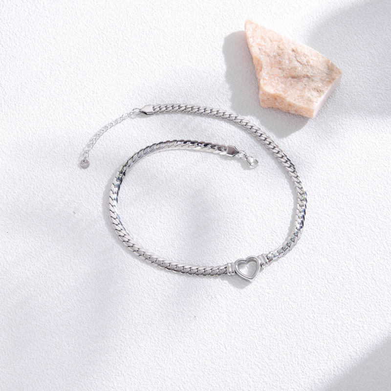 Armband mit Hohlherz in Gold - Offenes Herzarmband