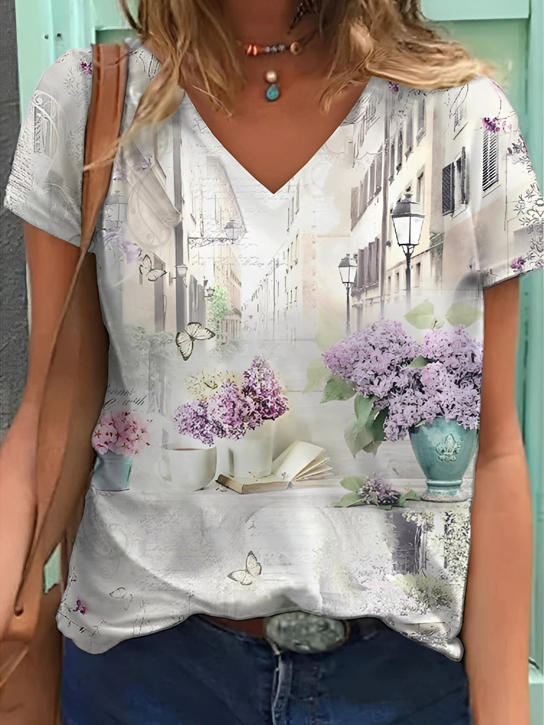 Niki - Elegantes Damenoberteil mit Blumenprint