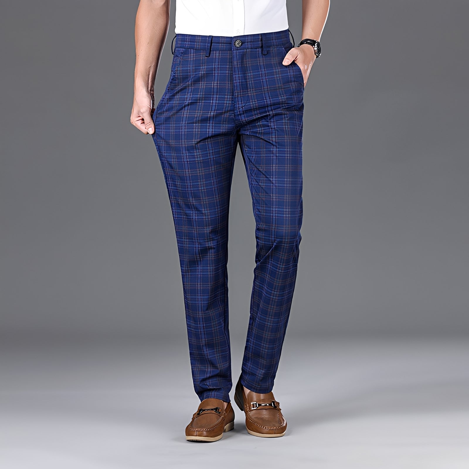 Myers - Komfortable Karierte Hose