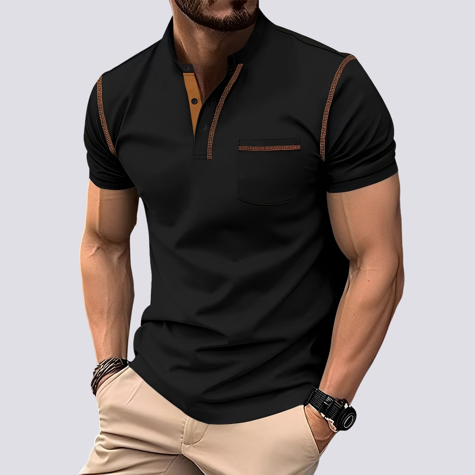 Stefan - Elegantes, luftdurchlässiges Herren-Poloshirt