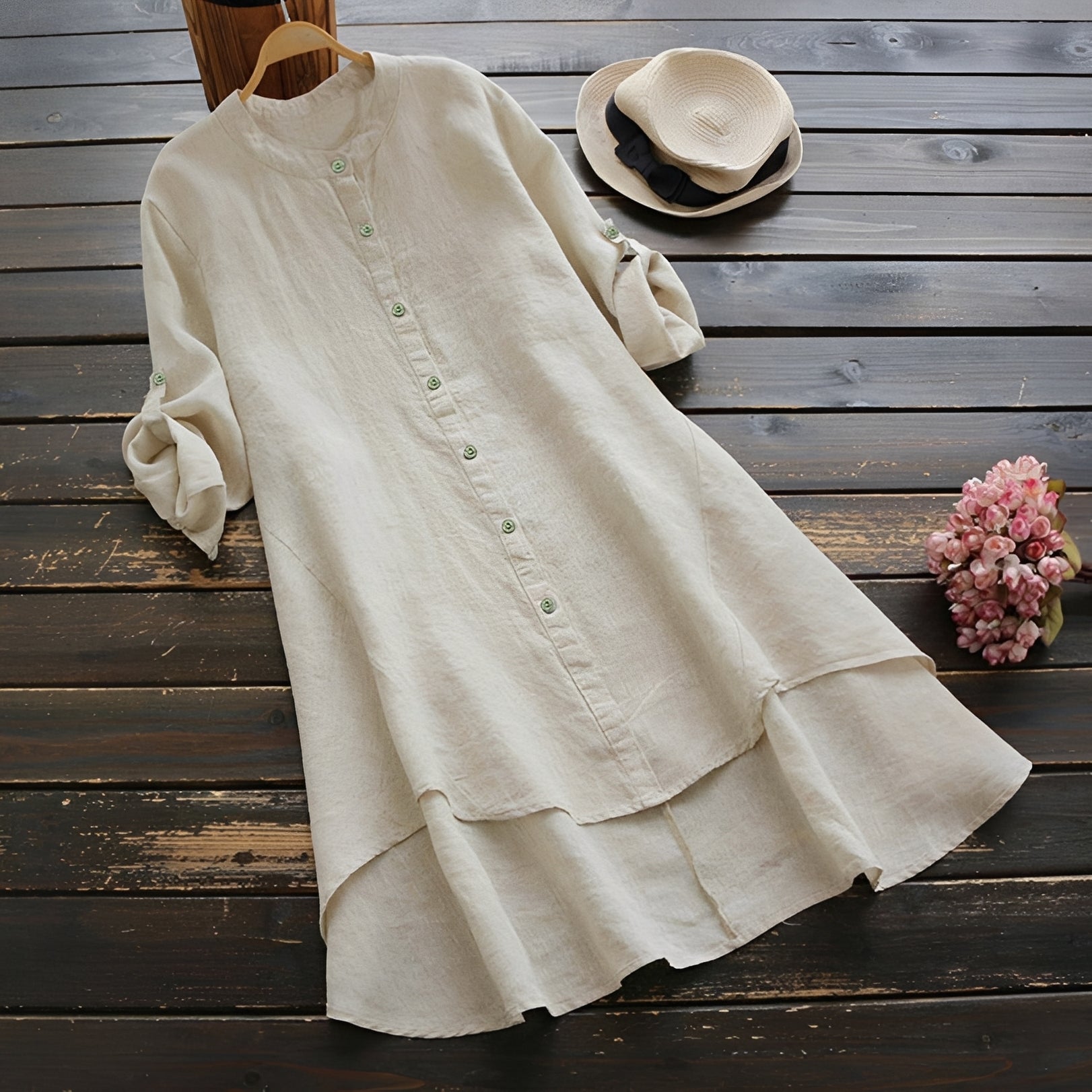Mildred - Elegantes Kleid mit Knöpfen