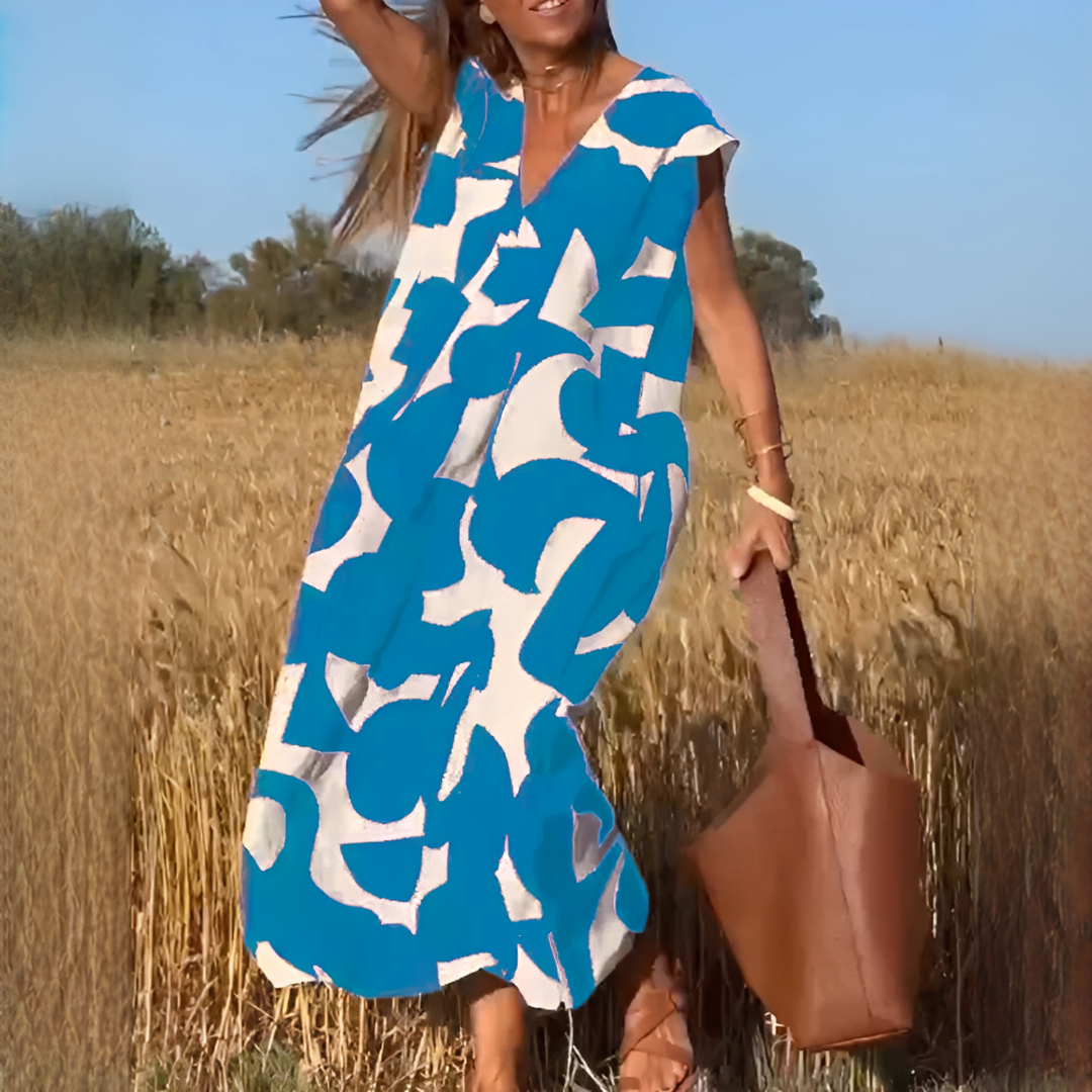Vicky - Schickes Kleid mit V-Ausschnitt und legerer Passform