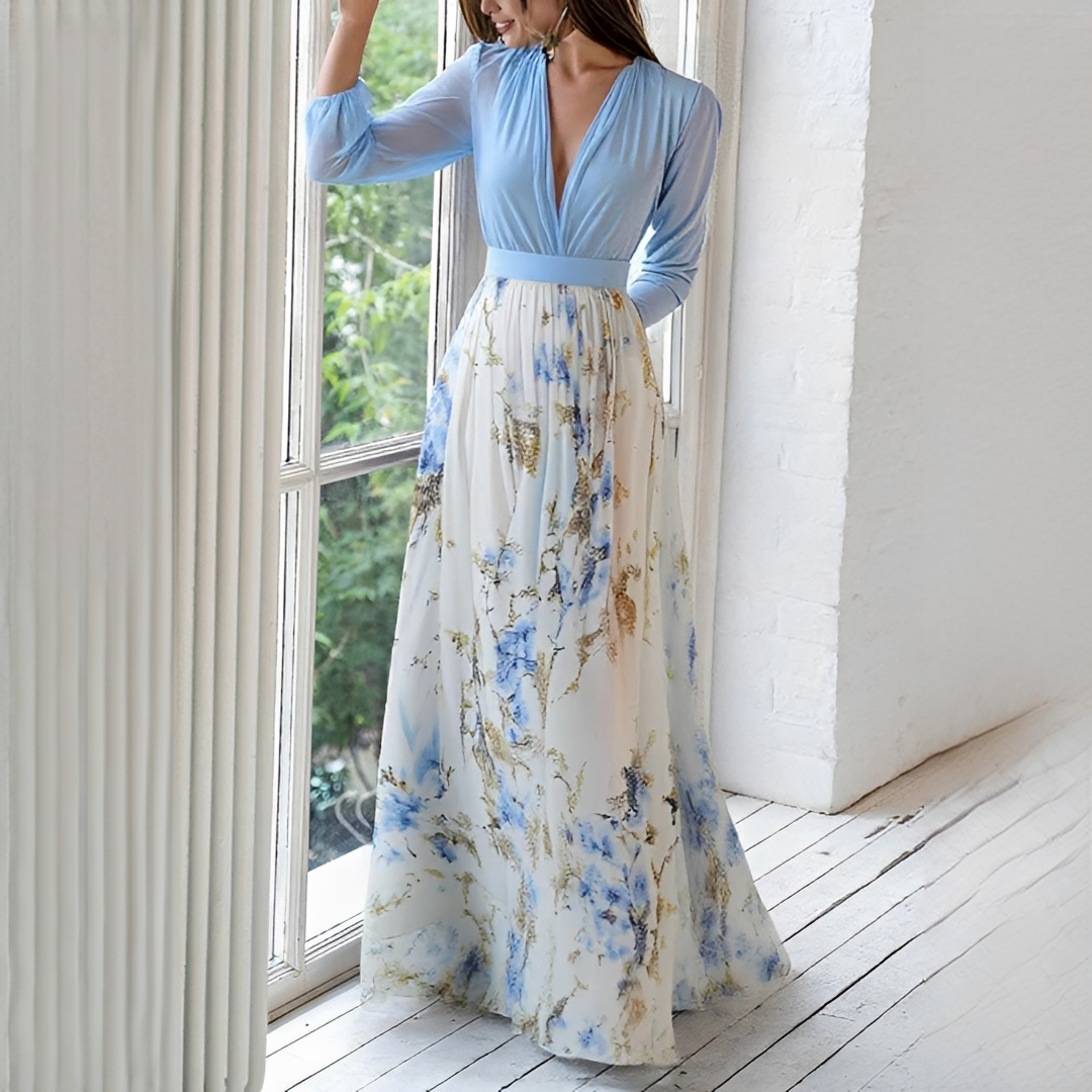 Mitchellie - Stylisches Damenkleid mit V-Ausschnitt