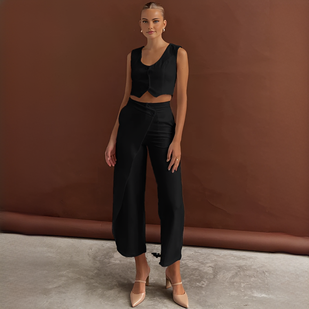 Agnes - Modisches Set aus Weste und Hose