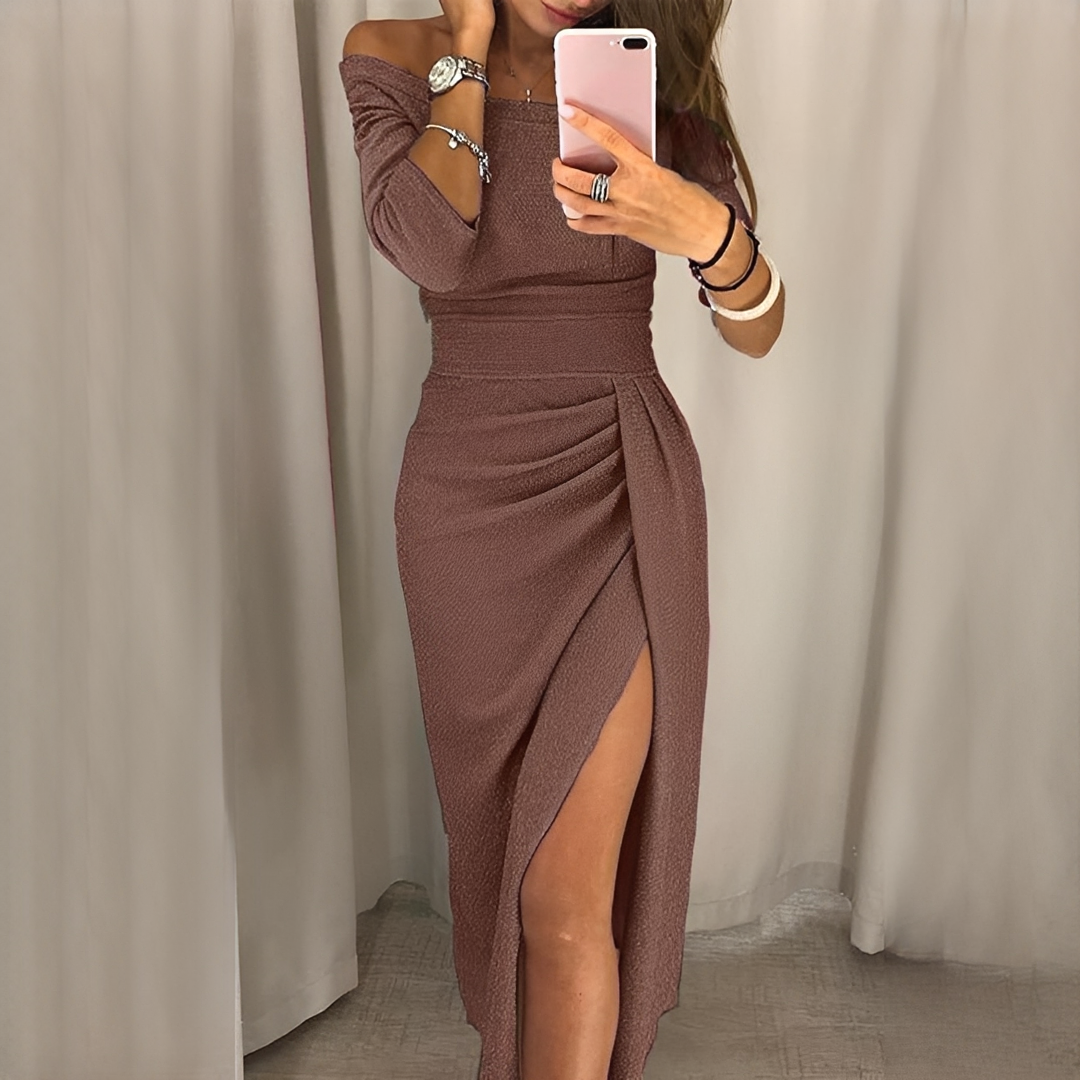 Cristy - Elegantes schulterfreies Damenkleid
