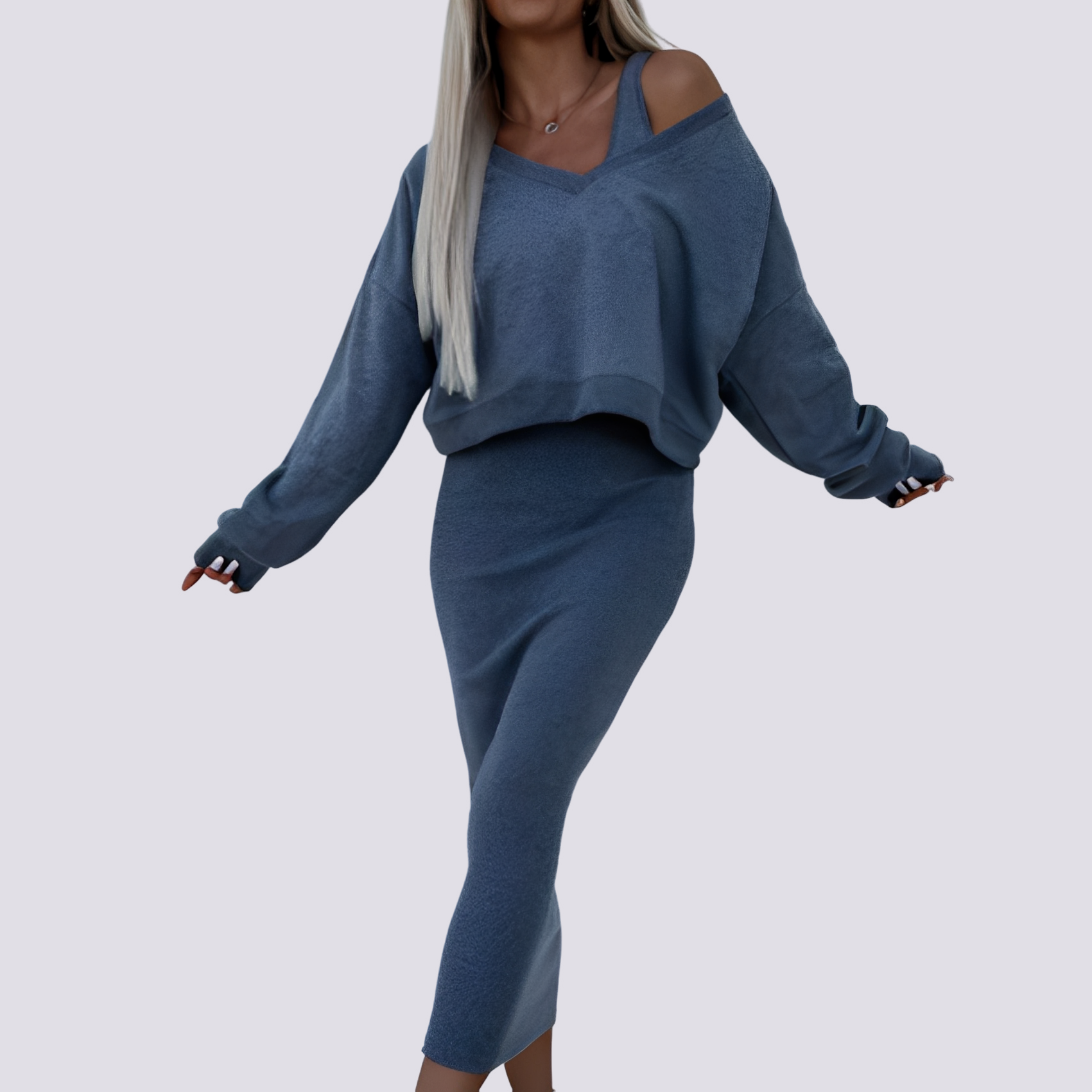 Elsie - Schickes Zweiteiliges Kleid-Set