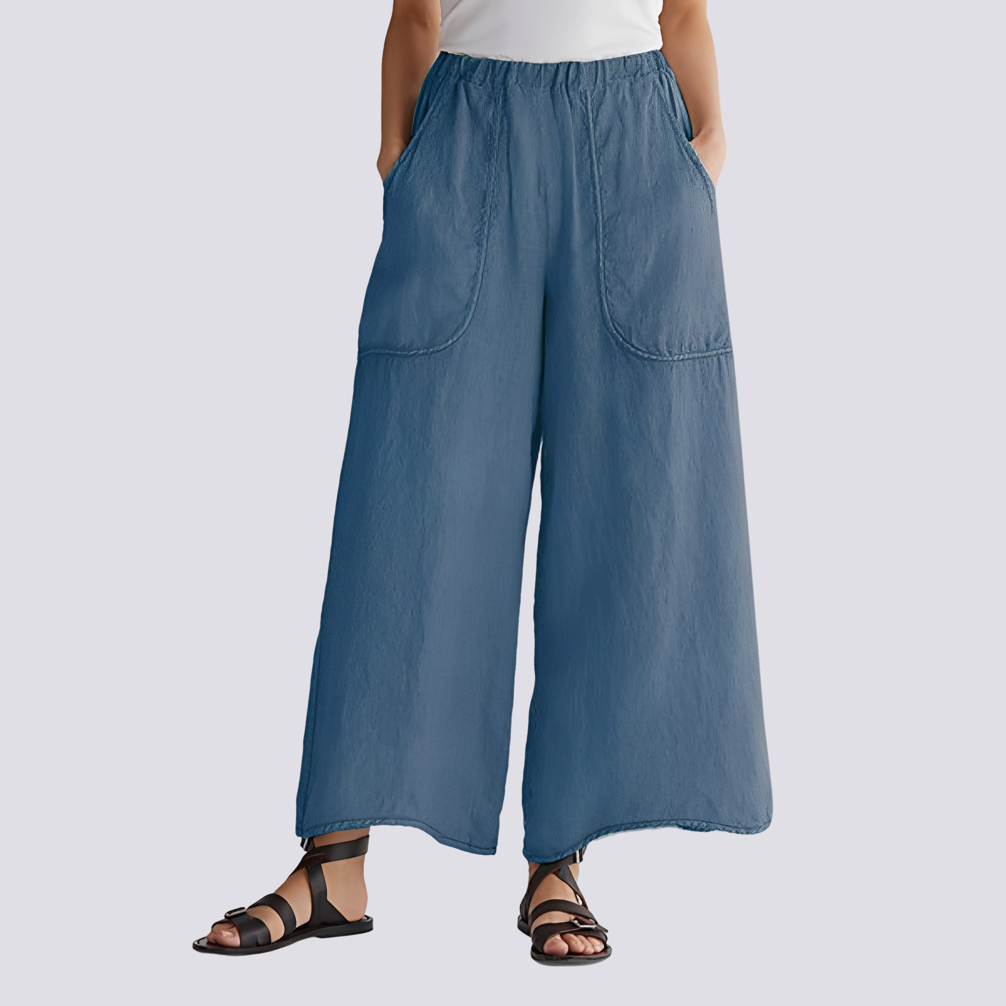 Angela - Bequeme Damenhose mit weitem Bein