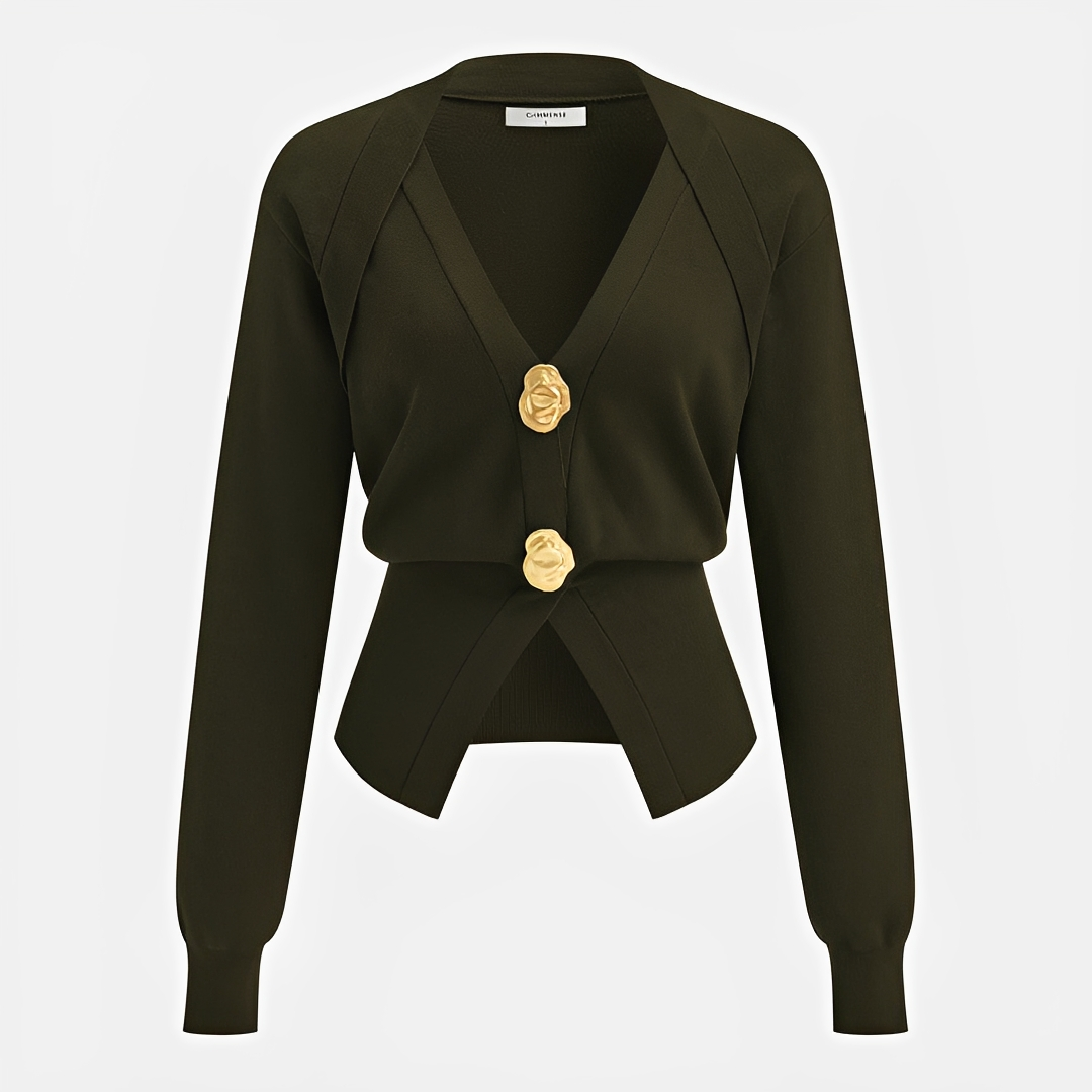 Kisha - Modische Jacke mit V-Ausschnitt