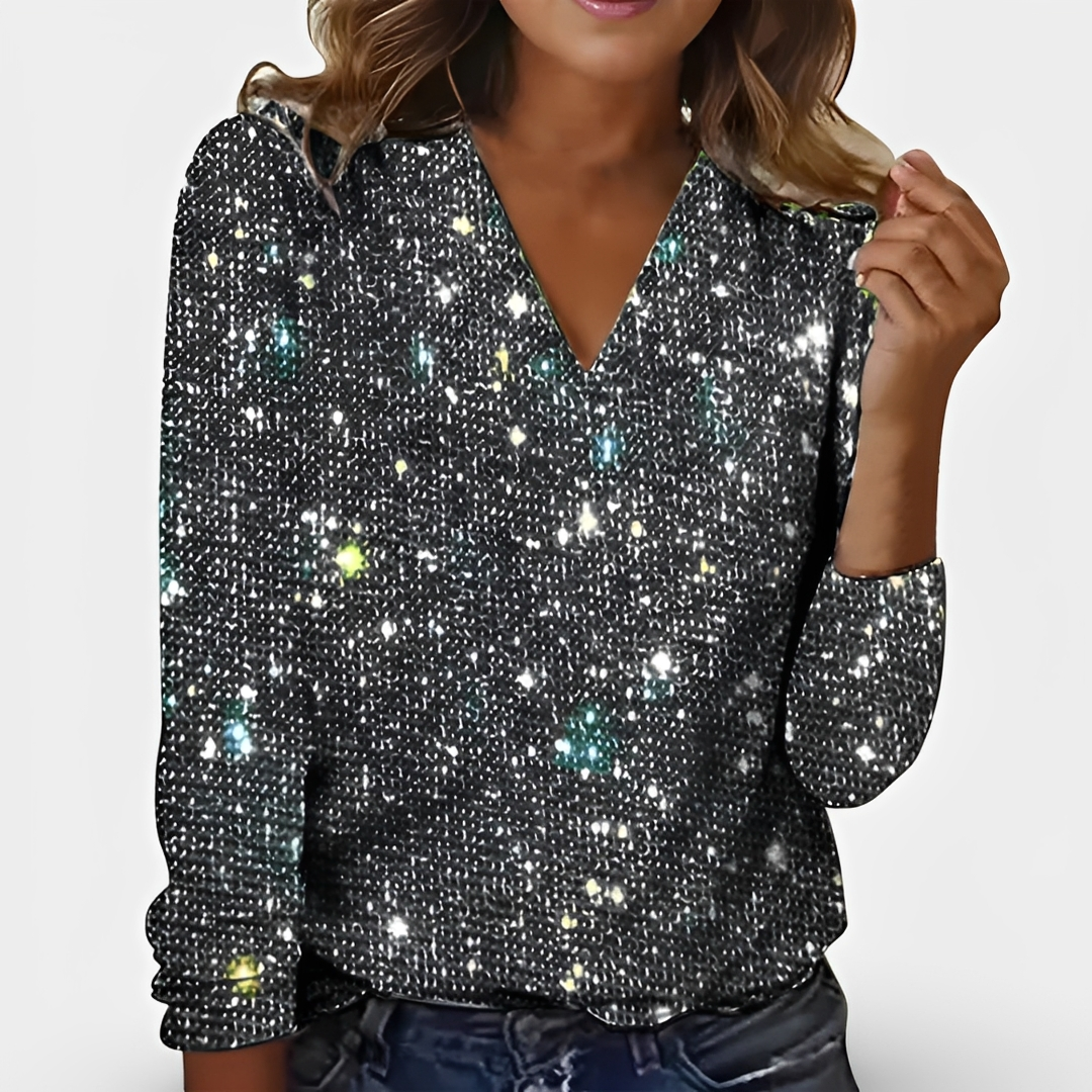 Casandra - Glänzendes, modernes Damen-Top