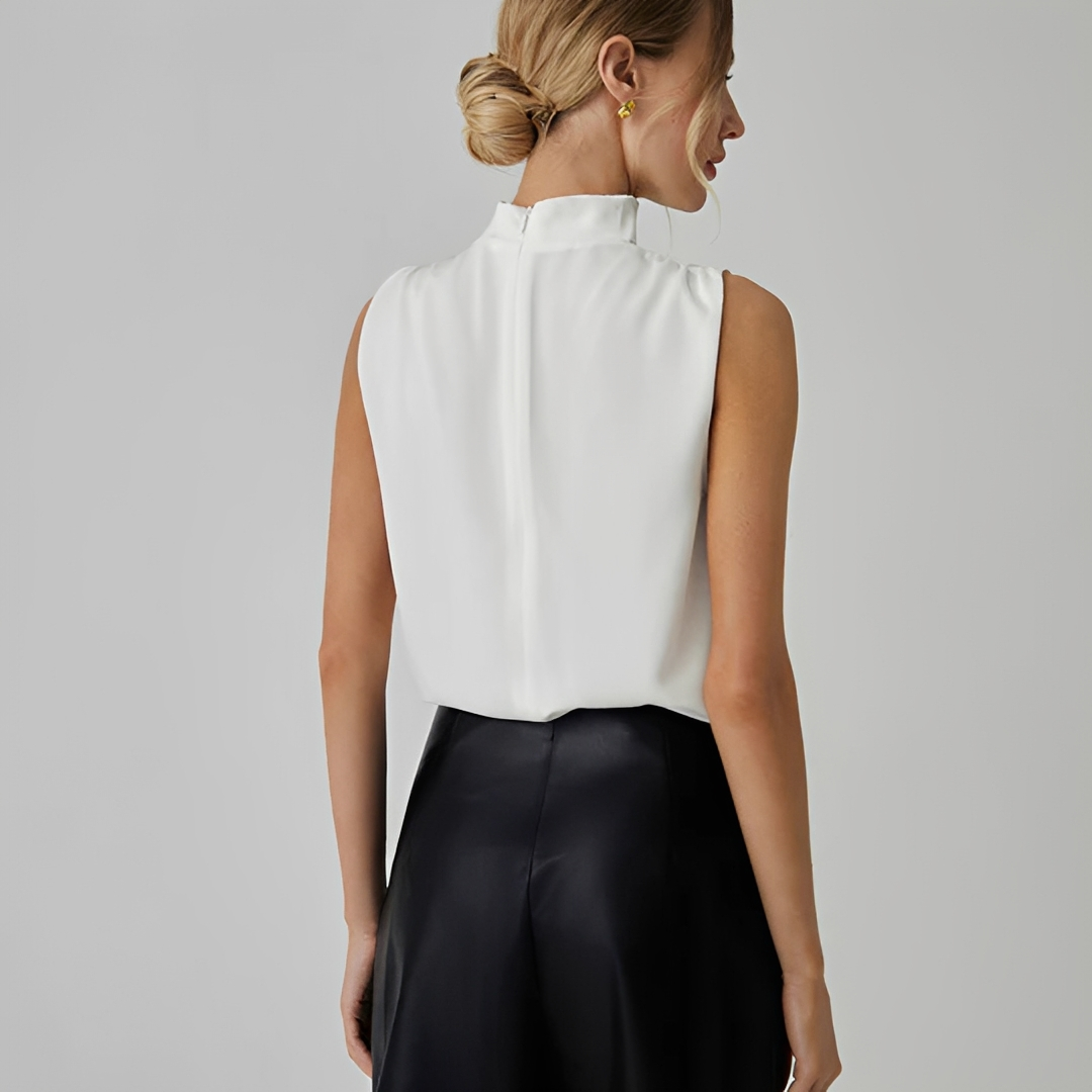 Ailani - Ärmelose, knitterfreie Bluse