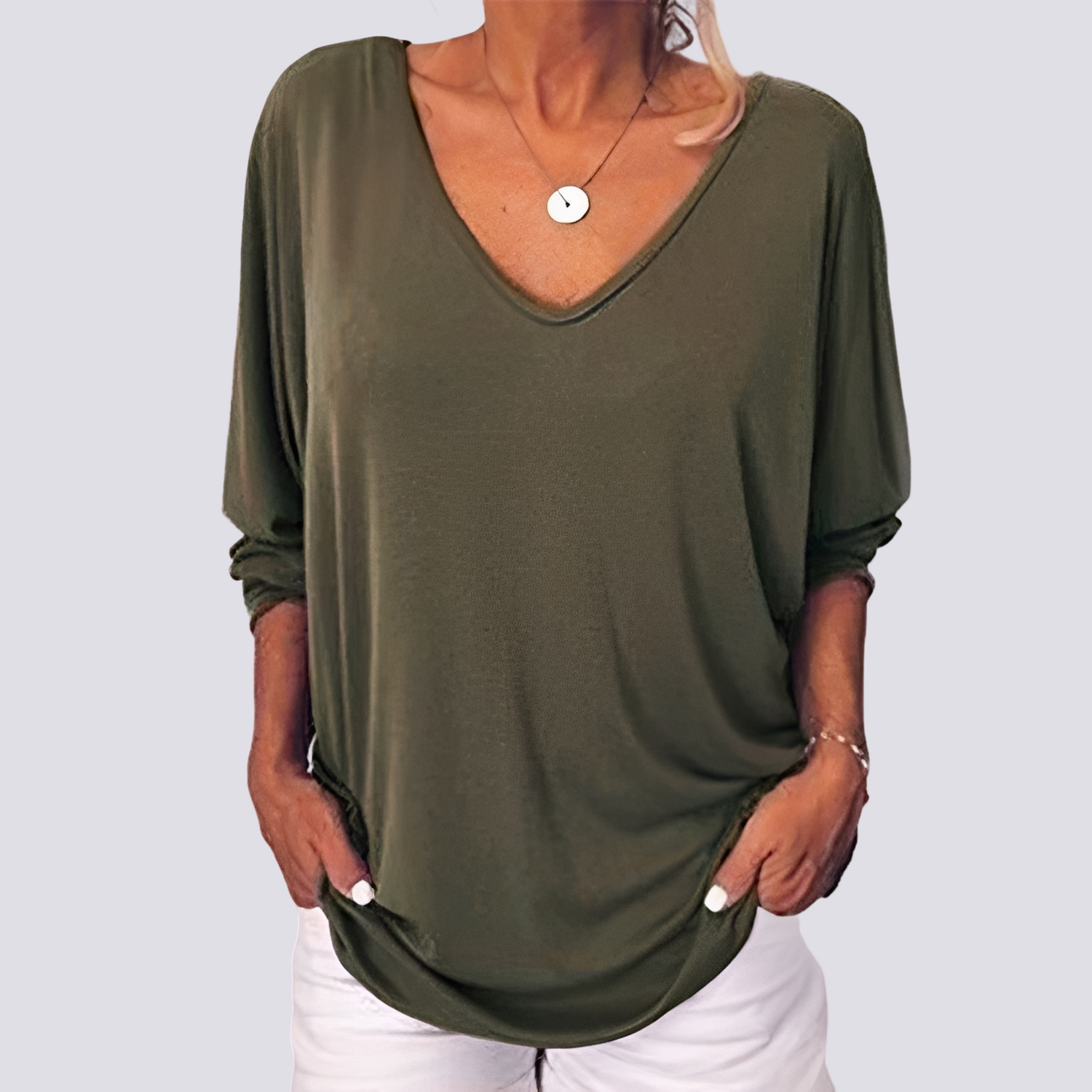 Bernice - Elegantes Top mit Knöpfen am Rücken