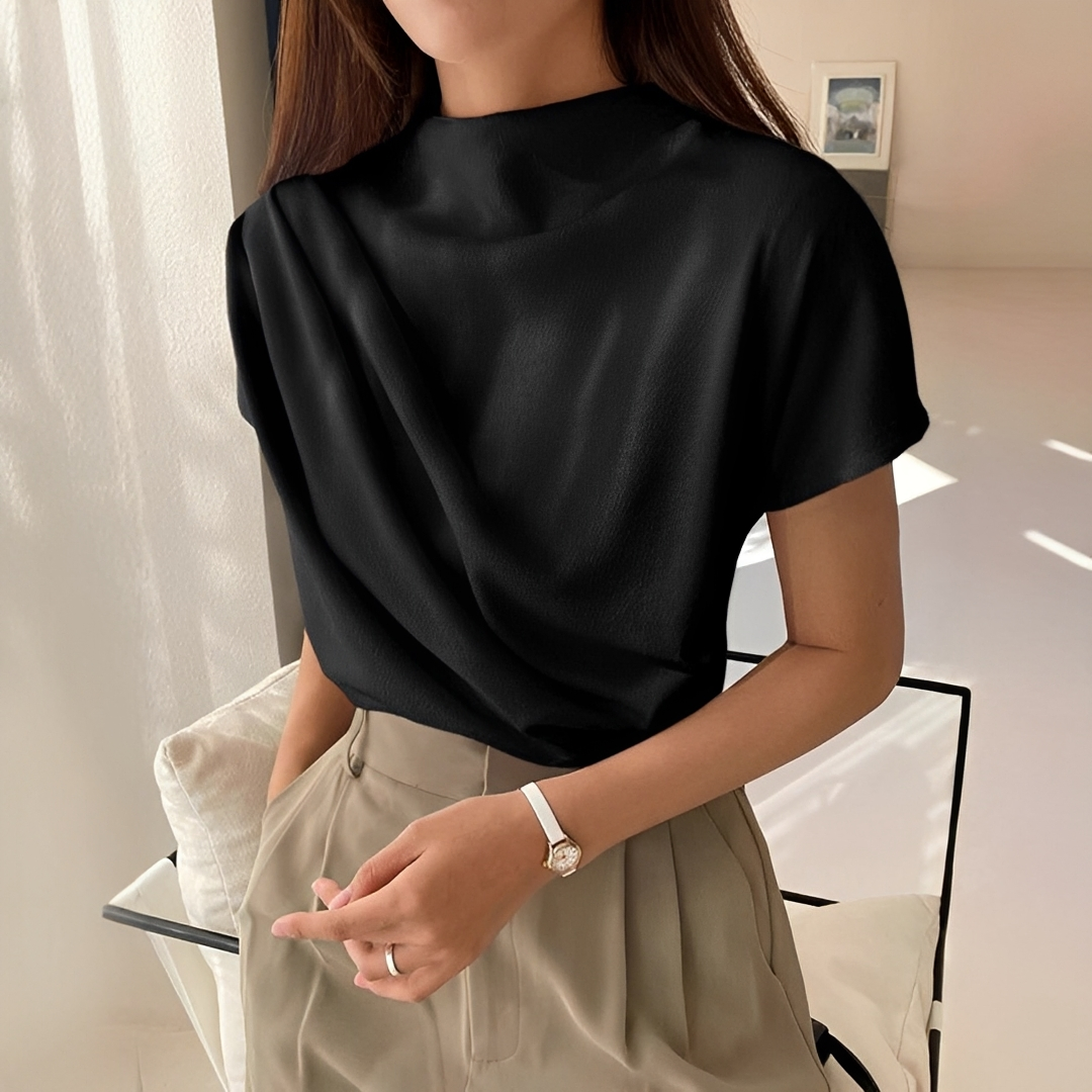 Janica - Leichte Bluse mit kurzen Ärmeln