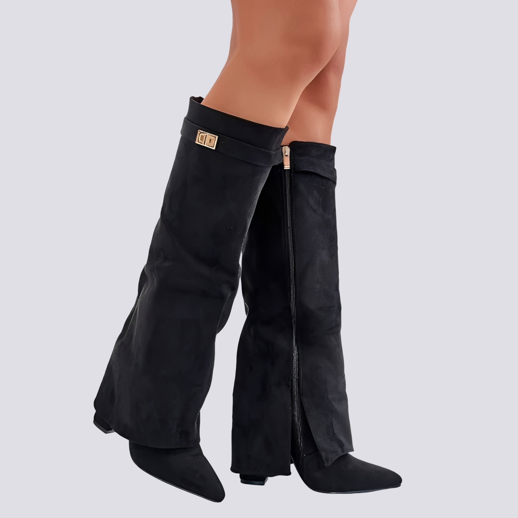 Blair - Modische hohe Stiefel mit Klappe