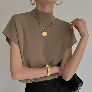 Rhea - Elegantes Halbrollkragen-Top