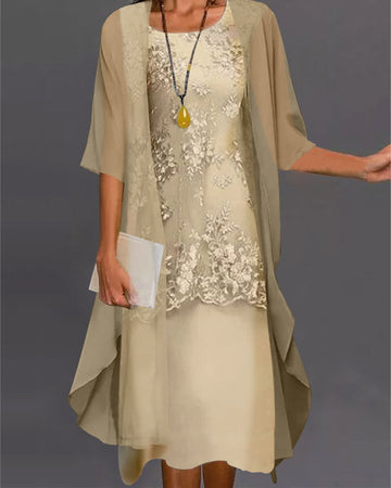 Vivian - Elegantes zweiteiliges Chiffonkleid