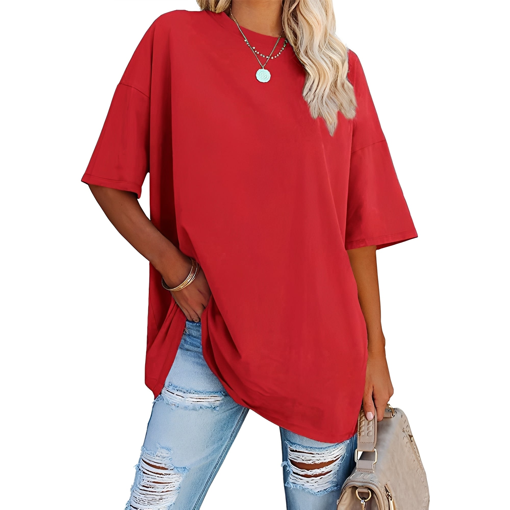 Alice - Lockeres T-Shirt mit weiten Schultern