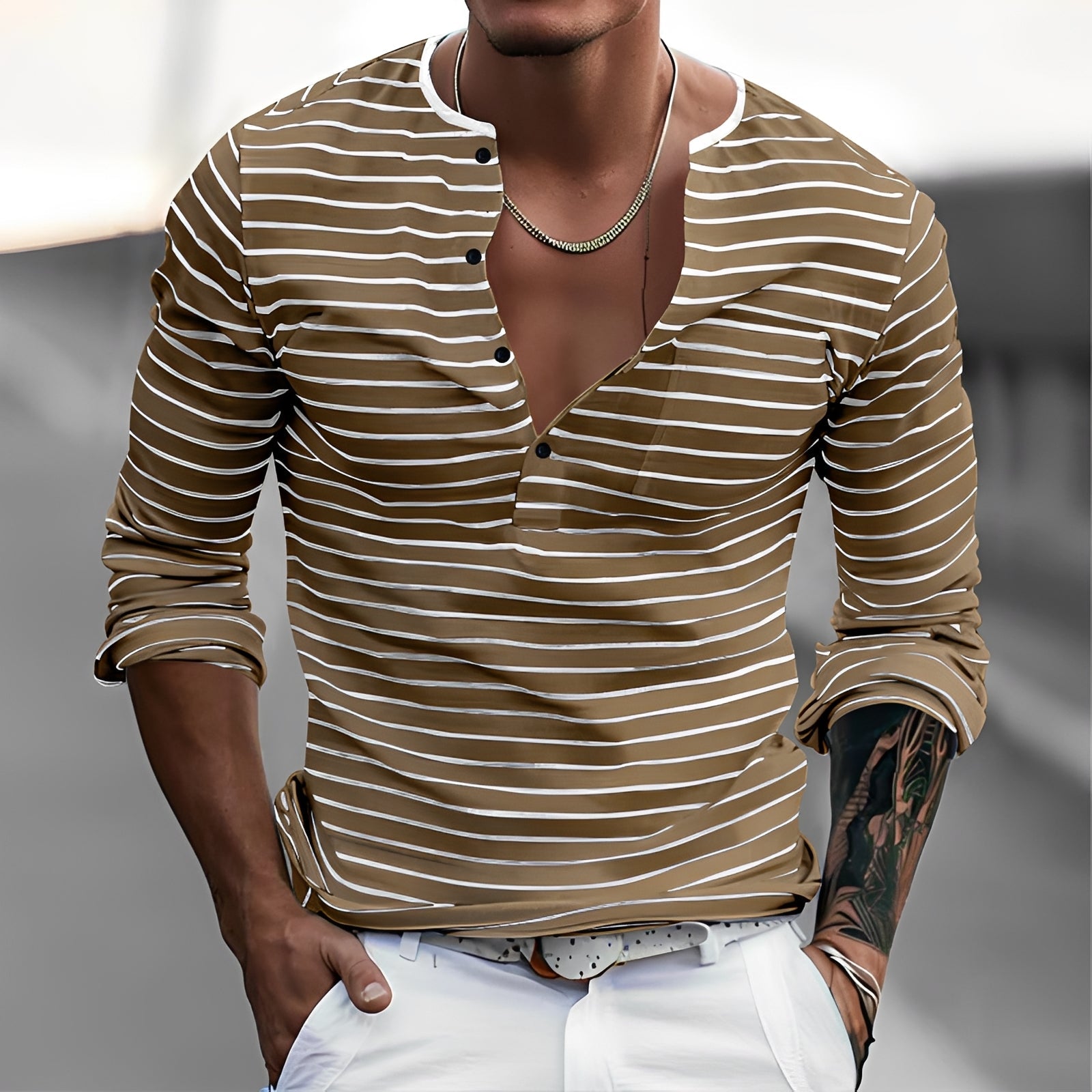 Thomson - Elegantes Gestreiftes Langarmshirt