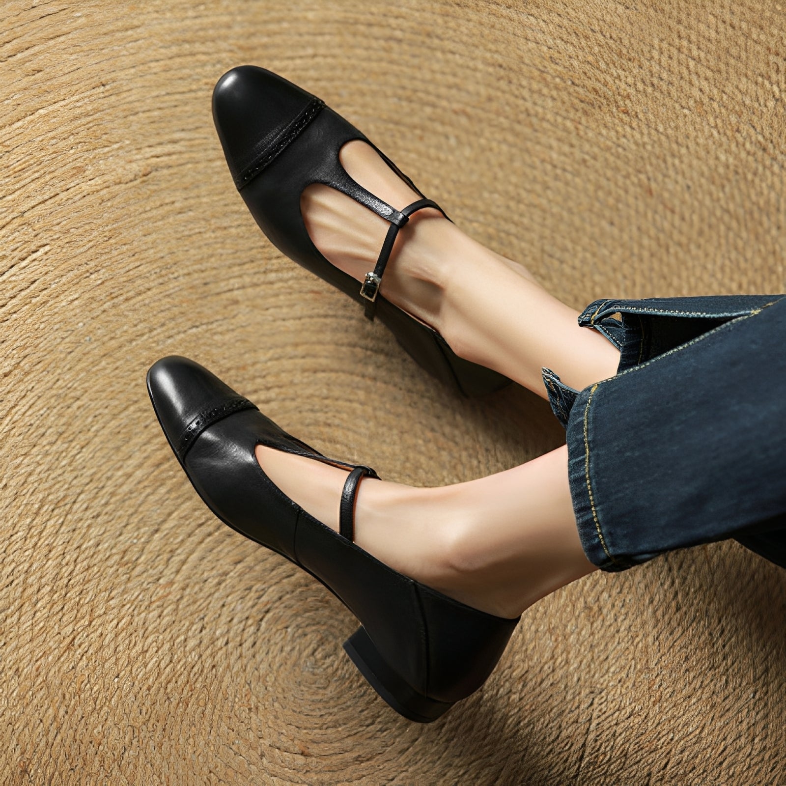 Bella - Modische Ballerinas mit T-Schnalle