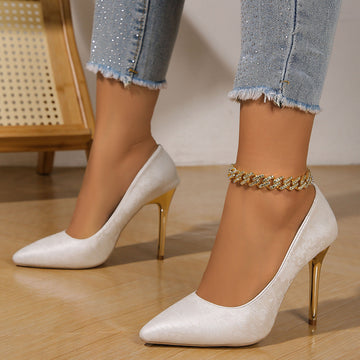 Frances - Stilvolle Pumps mit goldfarbenem Absatz
