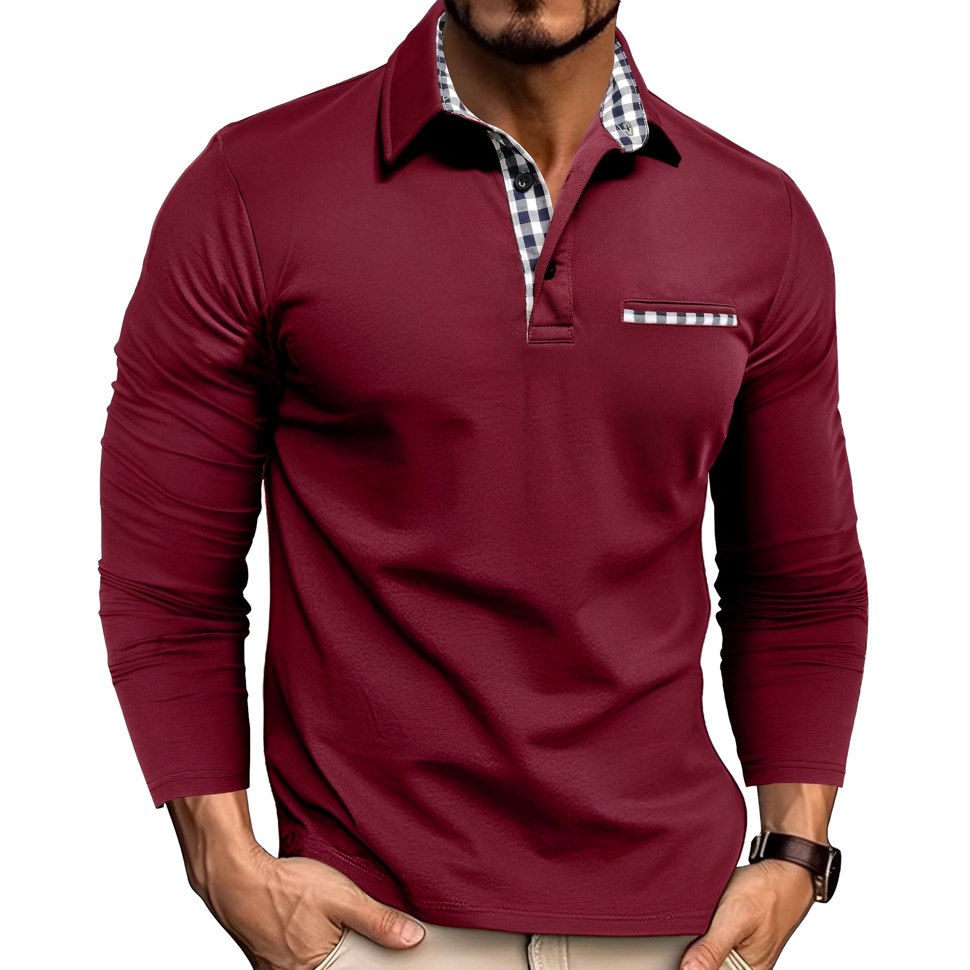Rupert - Komfortables Langarm-Poloshirt für Herren