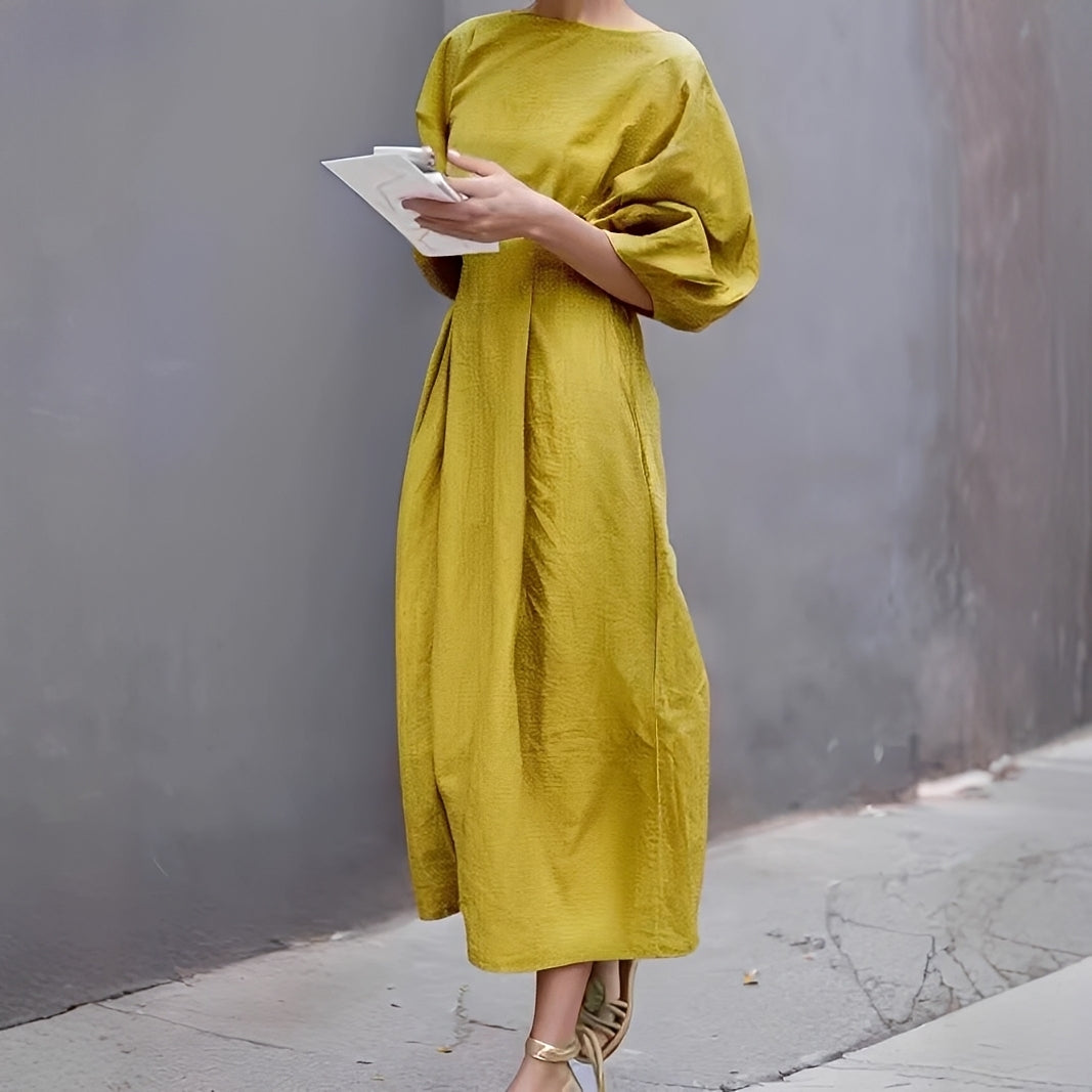 Mariam - Freizeit-Midikleid mit Falten