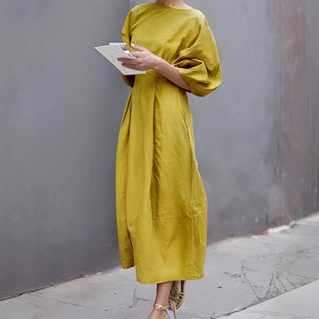 Mariam - Freizeit-Midikleid mit Falten
