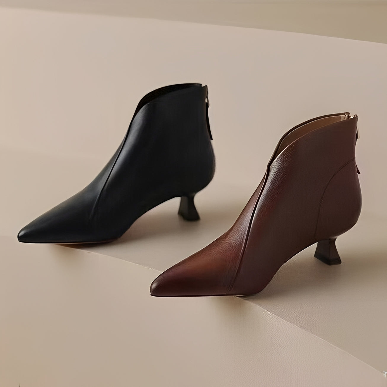 Samira - Schicke kurze Stiefel mit Absatz