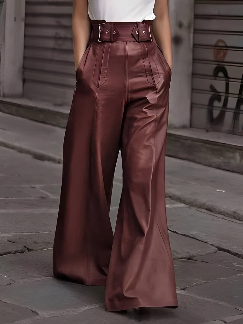 Cathy - Elegante, Hochtaillierte Weite Hose