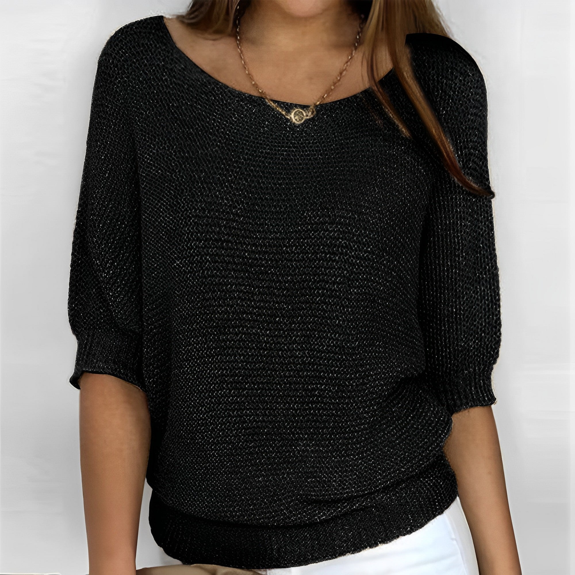 Leonie - Moderner Pullover mit Rundhalsausschnitt