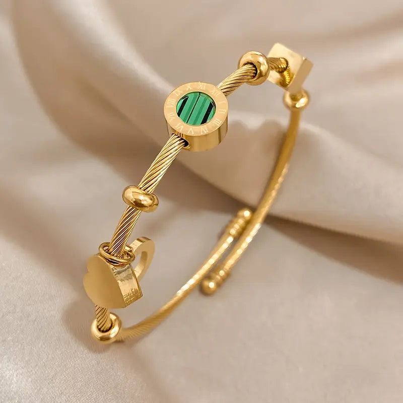 Rhian – Goldfarbenes Signaturarmband