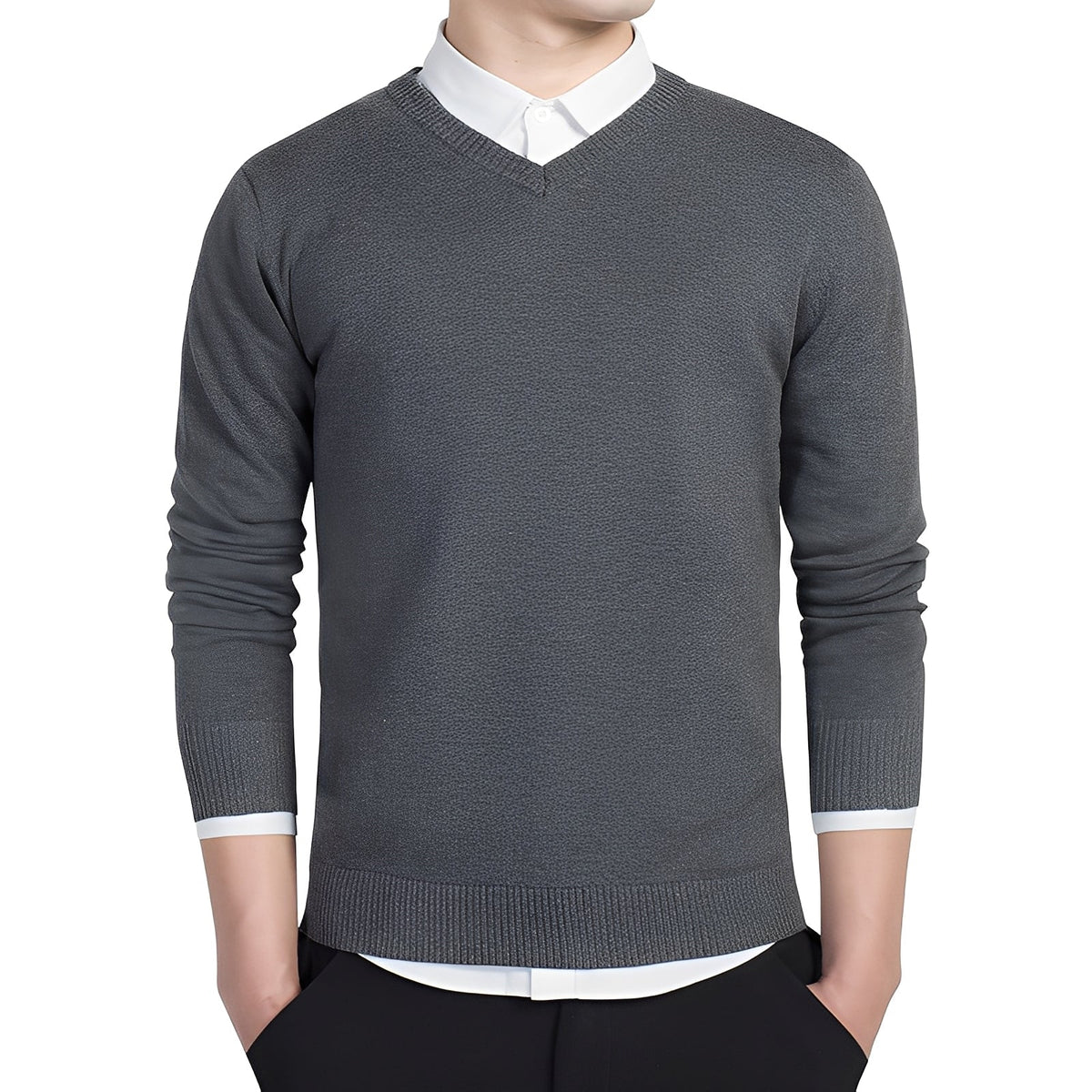 Tom - Gemütlicher V-Ausschnitt-Pullover