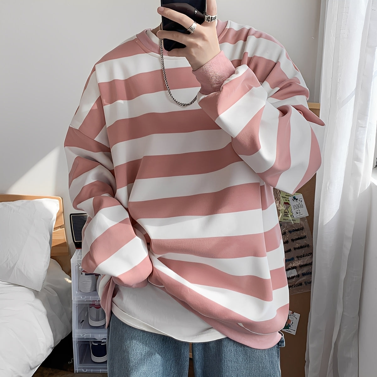 Christian - Herrenpullover im lockeren Stil mit Streifen