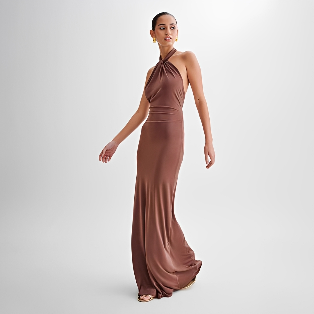 Mabel - Stilvolles Maxikleid mit freiem Rücken