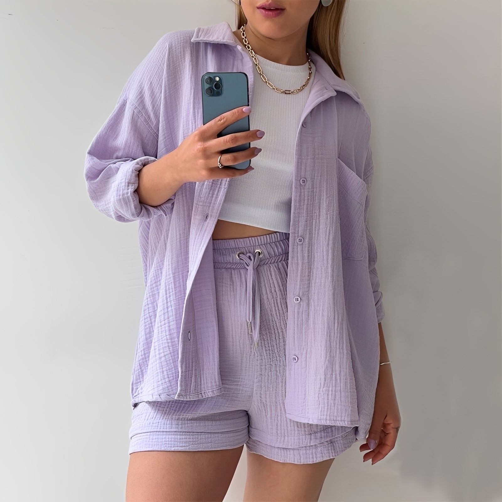 Alisha - Bequemes Zweiteiler-Set mit langen Ärmeln