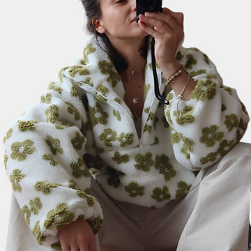 Elizabeth - Moderner Pulli mit Blumendekor