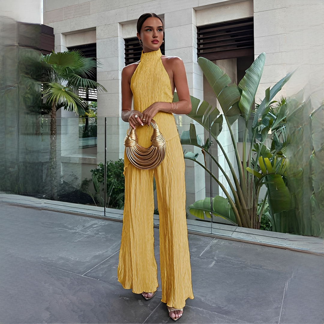 Elvissa - Elegantes Oberteil und Set mit weitem Bein